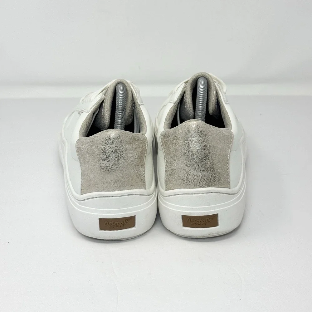 Dr Scholl's Women's Time Off Sneaker Size 9.5M White Gold Faux Leather - Picture 8 of 13
